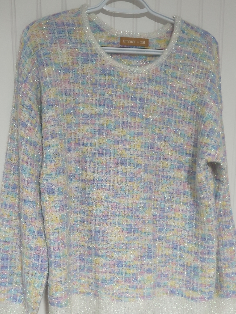 Emmer & Oat Pastel Multi-Color Tweed Sweater
